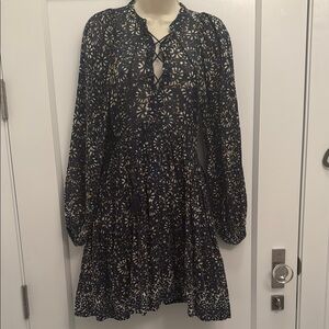 Ulla Johnson Navy Floral Sundress